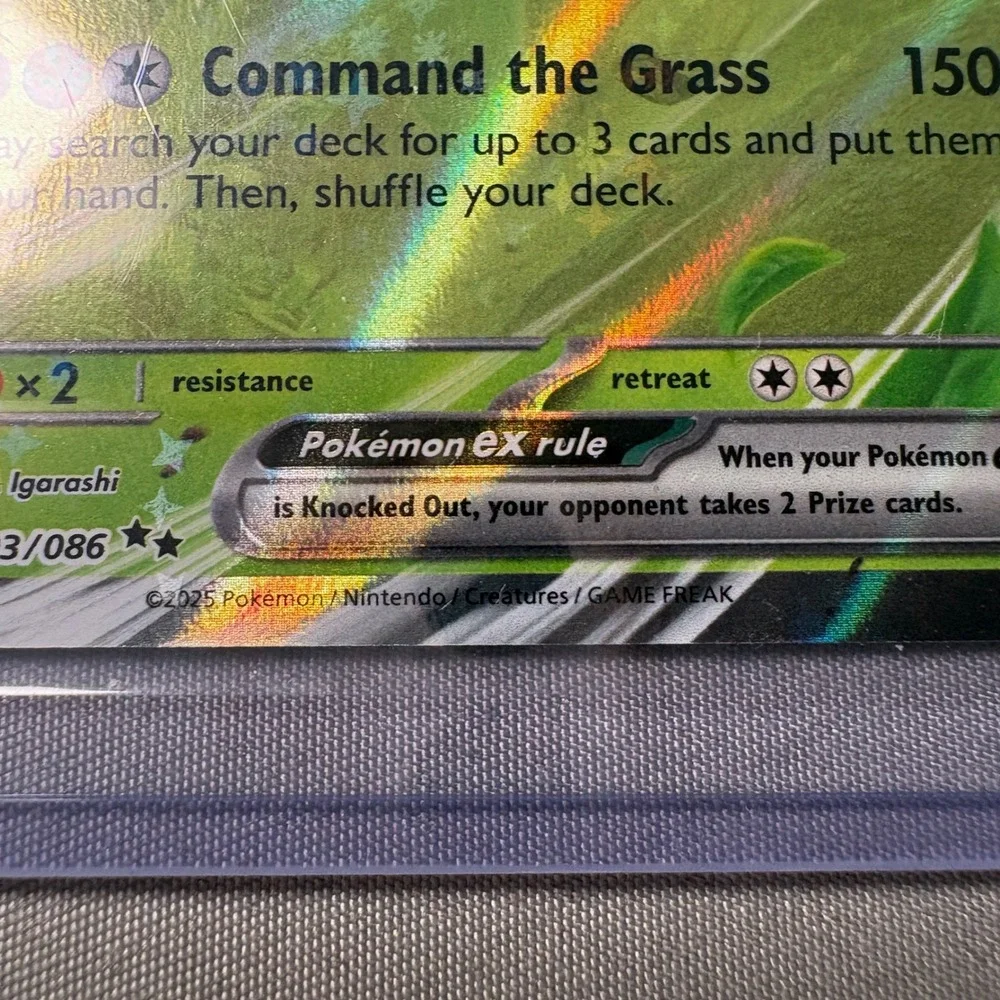Pokemon Serperior ex 003/086 BLK EN Black White Ultra Rare Holo Card